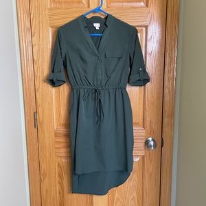 Green collar dress